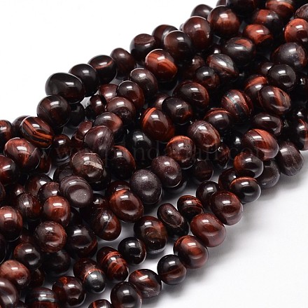 Dyed & Heated Natural Tiger Eye Nuggets Beads Strands G-J337-49B-1