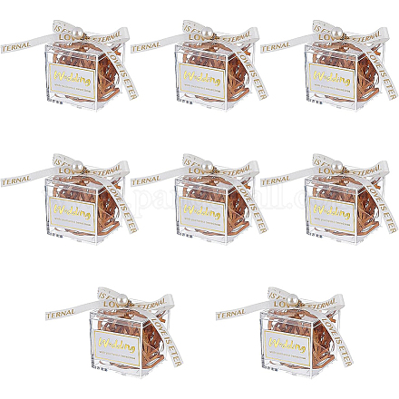 Cajas de regalo cuadradas de acrílico transparente para dulces CON-WH0088-15B-1