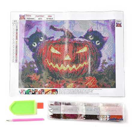 Kits de lienzo de pintura de diamante diy tema de halloween para niños DIY-I055-03-1