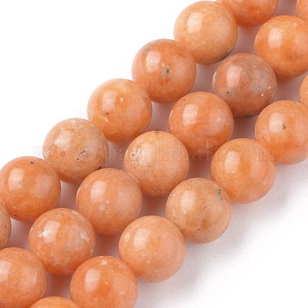 Naturel orange quartz brins de perles G-L528-01C-1