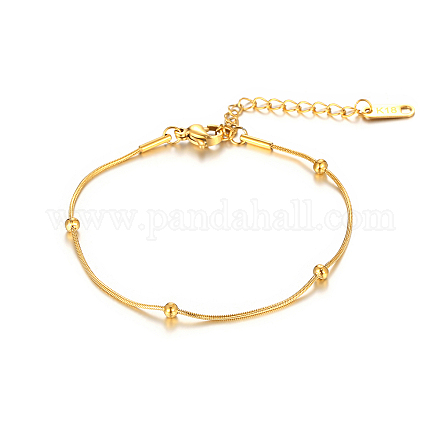 Simple European and American titanium steel bead snake bone chain bracelet. AF2713-1-1