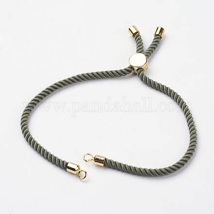 Nylon Twisted Cord Bracelet Making MAK-K007-03G-1
