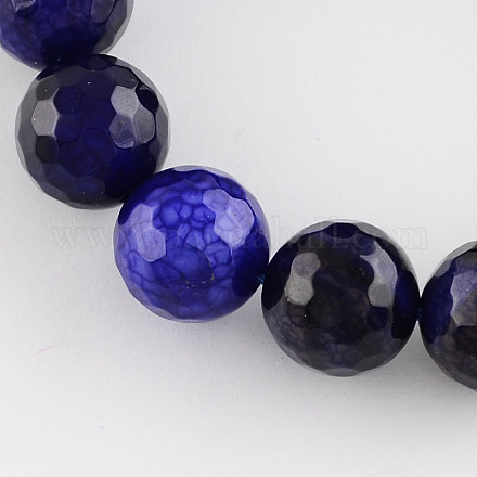 Perlas de ágata multicolor natural teñidas hebras G-R177-10mm-02-1