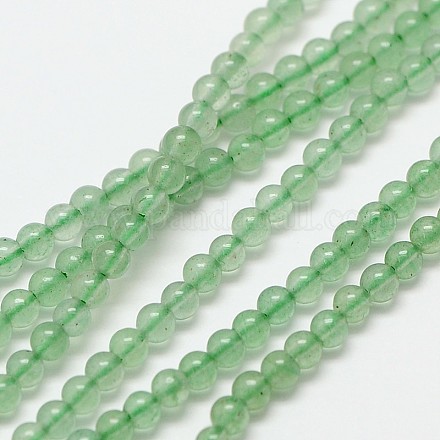 Natürlichen Edelstein Aventurin runde Perlen Stränge G-A130-2mm-H01-1