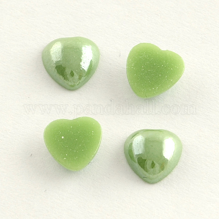 Pearlized Plated Opaque Glass Cabochons PORC-S800-10mm-08-1