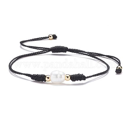 Natural Pearl Beads Bracelet BJEW-JB07475-05-1