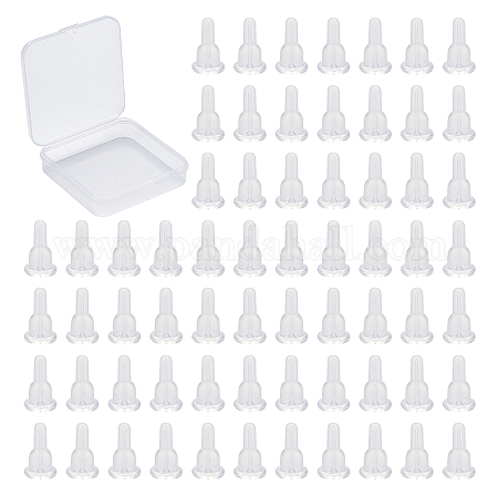 Clear Silicone Earring Backs - 150pcs / 75 Pairs Hypoallergenic Secure Push-back  Earring Stoppers