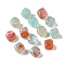 Transparent Acrylic Beads, Square, Pale Turquoise, 7x6.5x6mm, Hole: 1.5mm, about 1900pcs/500g