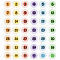 SUPERDANT Sunshine Spot Marker Sticker Number Floor Sticker 1-36 Classroom Line Up Stickers 42 Pcs Line Up Spots for Classroom Floor DIY Hopscotch Game Stickers for Nursery Chair Cabinet School Desk