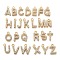 Alloy Rhinestone Charms, Letter A~Z, Light Gold, 13x3.5~14x2mm, Hole: 1.6mm, 26pcs/set
