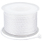 Polyester Milan Cord, White, 3mm, about 27.34 yards(25m)/roll