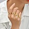 Alloy Figaro Chains Ring Bracelets for Women, Moon & Star, Golden, 6-1/4 inch(16cm)