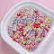 Opaque Acrylic Beads, Rondelle, Mixed Color, 4x3mm, Hole: 1.4mm