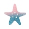 Gradient Color Opaque Resin Decoden Cabochons, Starfish, Pink, 50x50x13.5mm