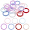 20Pcs UV Plating Opaque Acrylic Bead Frame, Flower Ring, Mixed Color, 42.5x43x5.5mm, Hole: 2.5mm, Inner Diameter: 31mm