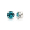 Preciosa&reg MAXIMA Crystal in Sew-On Cup, Czech Crystal, with Brass Prong Settings, 719 35 012 Chaton(Round), Silver, 60230 Blue Zircon, SS12(3~3.2mm)