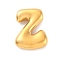 304 Stainless Steel Pendants, Letter Charm, Ion Plating(IP), Real 18K Gold Plated, Letter Z, 23x17x6mm, Hole: 3.5x2.2mm