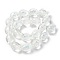 Handmade Foil Lampwork Beads Strands, Cat, Clear, 13x15x11~11.5mm, Hole: 1.2~1.6mm, about 20pcs/strand, 11.89''(30.2cm)