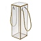 Folding Transparent PVC Plastic Gift Boxes, with Polyester Cord Handles, Rectangle, Dark Goldenrod, 7x7x21cm