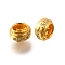 925 Sterling Silver Micro Pave Clear Cubic Zirconia Beads, Rondelle, with 925 Stamp, Real 18K Gold Plated, 6x3.5mm, Hole: 1.5mm
