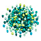 Opaque Glass Round Seed Beads, Mixed Colors, Dark Slate Gray, 4~4.5x3~4mm, Hole: 1.4mm, about 2453pcs/bag