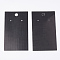 Paper Display Cards, Used For Necklaces, Earrings, Bracelets and Pendants, Rectangle, Black, 9x5x0.03cm, Hole: 0.65cm