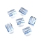 Glass Imitation Austrian Crystal Beads, Rectangle, Faceted, Light Steel Blue, 8x6.5x4mm, Hole: 1.2mm