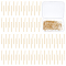 UNICRAFTALE 200pcs Golden Stainless Steel Flat Head Pins15.5mm Straight Head Pin Metal Eye Pins Findings Bendable Headpin End Headpins Findings for Earring Bracelet Necklace Craft Jewelry Making