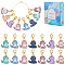 16Pcs 8 Style Cat Shape Alloy Enamel Pendant Locking Stitch Markers, Crochet Lobster Clasp Charms, Mixed Color, 3.5cm, 2pcs/style