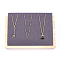 OLYCRAFT 5.7x7.9x1.8Inch Wood Jewelry Displays Stands with Imitation Leather for Necklace Bracelet Earrings Jewelry Display