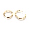 Ion Plating(IP) 304 Stainless Steel Hoop Earrings, Manual Polished Huggie Earrings, Real 18K Gold Plated, 12 Gauge, 16x2mm, Pin: 1mm, Inner Diameter: 12mm