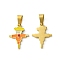 Ion Plating(IP) 304 Stainless Steel Manual Polishing Pendants, with Enamel and 201 Stainless Steel Clasp, Scarecrow Charms, Golden, 17.5x12x1.5mm, Hole: 3x5.5mm