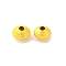 Brass Beads, Textured, Rondelle, Golden, 5.5x4mm, Hole: 1.2mm
