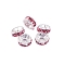 Rondelle Brass Rhinestone Spacer Beads, Platinum, for Jewelry Making, Bracelets, Necklaces, DIY Accessories, Light Rose, 10mm, Hole: 2.4mm