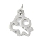 Non-Tarnish 304 Stainless Steel Pendants, Twelve Chinese Zodiac Charms, with Jump Ring, Dog, 13.5x11.5x0.9mm, Hole: 3.1mm