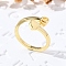 Brass Cuff Rings for Women, Letter, Letter G, Inner Diameter: 15.6mm