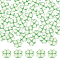 200Pcs Transparent Acrylic Beads, Faceted, Clover, Lime Green, 13x13x7mm, Hole: 1.6mm