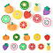 11Pcs 11 Styles PVC Fruit Beads, Mixed Color, Mixed Shapes, 24.5~29x21.5~28.5x7.5~9mm, Hole: 2~2.5mm, 1pc/style