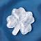 Natural Quartz Crystal Carved Clover Figurines Statues for Home Office Tabletop Feng Shui Ornament, 45.5x43.5x8mm