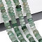 Natural Green Aventurine Beads Strands, Faceted, Hexagon, 6.5~7x3~3.5mm, Hole: 0.8~1mm, about 109~113pcs/strand, 14.76~15.16 inch(37.5~38.5cm)