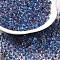 Transparent Glass Round Seed Beads, Inside Colours, Round, Dodger Blue, 6/0, 4x3mm, Hole: 1.2mm, about 161pcs/10g