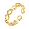 304 Stainless Steel Adjustable Open Rings, Infinite symbol, Golden, 4.5mm, Inner Diameter: 18mm