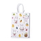 Easter Rectangle Kraft Paper Handbags, Flowers Storage Paper Gift Bags for Wedding Party Gift Wrapping Bags, Rabbit, 14.9x8x28.8cm