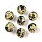 Bohemian Style Printed Schima Wood Beads, Round, Yellow, 14.2~15x16~16.5mm, Hole: 3.7~4.3mm