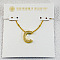 Brass Initial Pendant Necklaces for Women, Golden, Letter C, 15.75 inch(40cm)