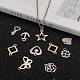 Mixed Shapes 201 Stainless Steel Pendants STAS-R071-25-6