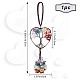 CRASPIRE Chakra Stones Ornament Heart-Shape Tree Of Life Healing Crystals Wind Catcher Hanging Ornament for Car Hanging Accessories Yoga Good Luck Home Decor HJEW-WH0021-31-2
