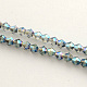Chapelets de perles en verre électroplaqué EGLA-R094-4mm-09-1
