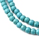 Chapelets de perles synthétiques turquoises&nbsp;TURQ-GSR4mm129-4