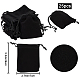 Beebeecraft 25Pcs Velvet Drawstring Pouches 9x7CM Black Rectangle Jewelry Pouches for Jewelry Earplug and Key Chains TP-BBC0001-04A-03-2